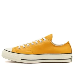 Chuck 1970s em couro com cores sazonais “Amarelo Branco”