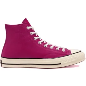 Chuck 1970s em couro com cores sazonais “Rosa Vermelho Branco”