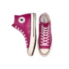 Chuck 1970s em couro com cores sazonais “Rosa Vermelho Branco”