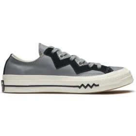 Chuck 1970s Leather Low Top Cinza Preto