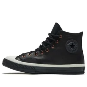 Chuck 70 HI “Couro Preto Branco”