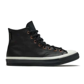 Chuck 70 HI “Couro Preto Branco”