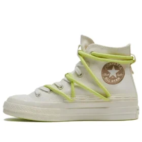 Chuck 70 High Cadarços Duplos “White Green”