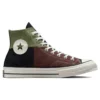 Chuck 70 High “Crafted Patchwork – Verde Trolled/Castanho Terra Eterna”