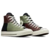 Chuck 70 High “Crafted Patchwork – Verde Trolled/Castanho Terra Eterna”