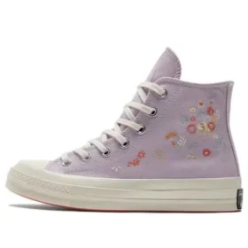 Chuck 70 High “Estampado Floral Bordado – Ametista Clara”