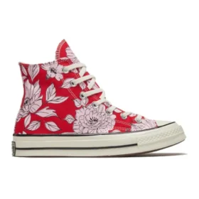 Chuck 70 High “Vintage Floral – Vermelho Universidade”