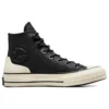 Chuck 70 Leather High “Black Egret”