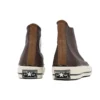 Chuck 70 Leather High “Colorblock – Castanho Escuro”
