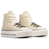 Chuck Taylor All Lift em lona e couro “Bege Branco”