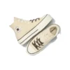 Chuck Taylor All Lift em lona e couro “Bege Branco”