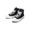 Chuck Taylor All Star com plataforma elevada em EVA e coração Y2K, cano alto “Preto”