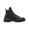 Chuck Taylor All Star com sola de plataforma em couro “Preto”