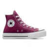 Chuck Taylor All Star com sola elevada e cano alto “Legend Berry”