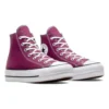 Chuck Taylor All Star com sola elevada e cano alto “Legend Berry”