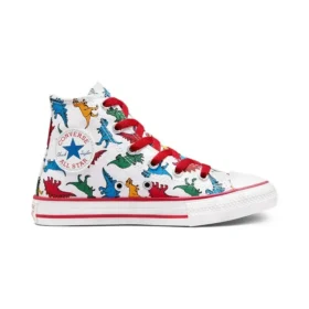 Chuck Taylor All Star Dinosaurs High Top “Branco Vermelho”