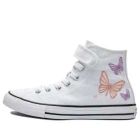 Chuck Taylor All Star Easy-On Butterflies “Branco Rosa Fase Uva Fizz”