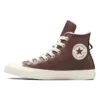 Chuck Taylor All Star em couro com forro em pele sintética “Castanho escuro”