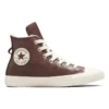 Chuck Taylor All Star em couro com forro em pele sintética “Castanho escuro”