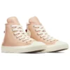 Chuck Taylor All Star em couro com forro em pele sintética “Rosa”