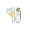 Chuck Taylor All Star High Lona Pintada à Mão “Branco Amarelo Azul”