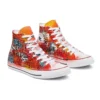Chuck Taylor All Star High Pintado à Mão “Orange Red”
