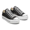 Chuck Taylor All Star Lift Glitter Bota Baixa Sola Grossa “Preto Branco”