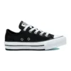 Chuck Taylor All Star Lift Platform Couro Iridescente “Preto Branco”