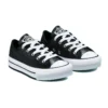 Chuck Taylor All Star Lift Platform Couro Iridescente “Preto Branco”