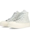 Chuck Taylor All Star Lift Platform Crochet “Cinza Branco”