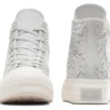 Chuck Taylor All Star Lift Platform Crochet “Cinza Branco”