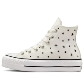 Chuck Taylor All Star Lift Platform High “Estrelas Bordadas – Egret”