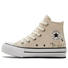 Chuck Taylor All Star Lift Platform High PS “Bordado Floral – Marfim Natural”