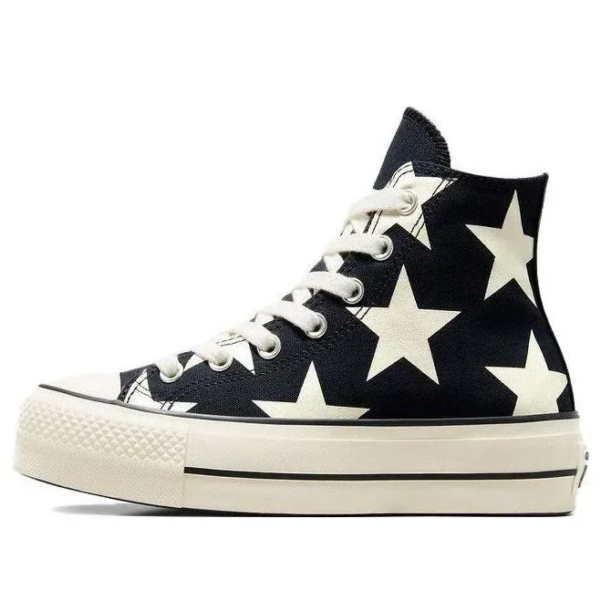 Chuck Taylor All Star Lift Platform Large Stars High “Preto Branco” Chuck Taylor All Star Lift Platform Large Stars High “Preto Branco”