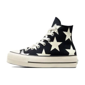 Chuck Taylor All Star Lift Platform Large Stars High “Preto Branco”