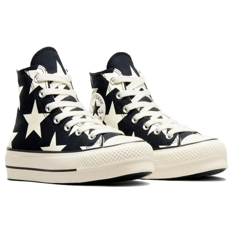 Chuck Taylor All Star Lift Platform Large Stars High “Preto Branco” Chuck Taylor All Star Lift Platform Large Stars High “Preto Branco”