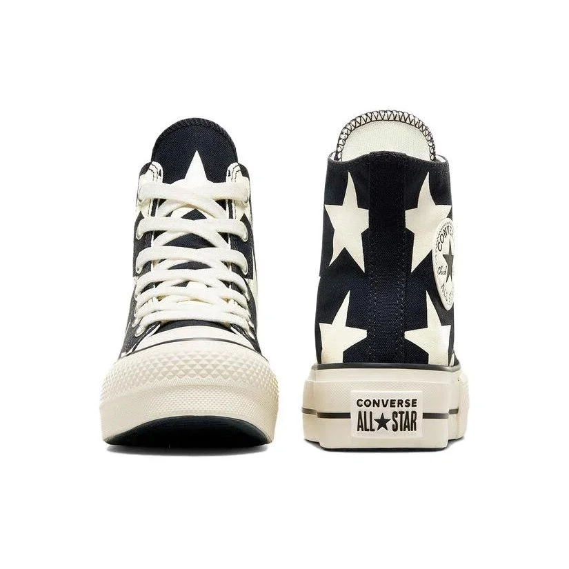 Chuck Taylor All Star Lift Platform Large Stars High “Preto Branco” Chuck Taylor All Star Lift Platform Large Stars High “Preto Branco”