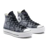 Chuck Taylor All Star Lift Platform Leather Rose Garden “Cinza Branco”