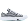 Chuck Taylor All Star Mission-V Bota Baixa Preto Branco Padrão Ondulado “Preto Branco”