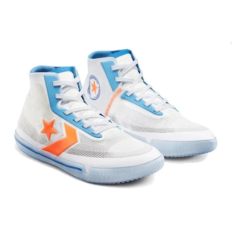 Chuck Taylor All Star Pro BB High “Solstice – Branco Laranja Real” Chuck Taylor All Star Pro BB High “Solstice – Branco Laranja Real”