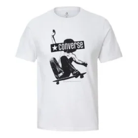 Chuck Taylor All Star Skateboard com Estampado, Manga Curta, Estampado “Branco”