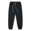 Conjunto de calças desportivas/calças/calças de treino com cadarços em cor sólida Preto escuro