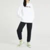 Conjunto de calças desportivas/calças/calças de treino com cadarços em cor sólida Preto escuro