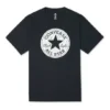 Converse Chuck Pattern de homem, de gola redonda, casual, desportivo, respirável, manga curta, preto