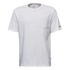 Converse Classic Basic Casual de manga curta para homem, branca