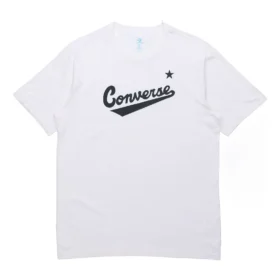 Converse Classic para homem com padrão alfabético, manga curta, branca Converse Classic para homem com padrão alfabético, manga curta, branca