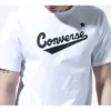 Converse Classic para homem com padrão alfabético, manga curta, branca