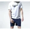 Converse Classic para homem com padrão alfabético, manga curta, branca