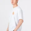 Converse para homem, camisola de manga curta com estampado, branca