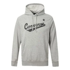 Converse para homem com logótipo Alphabet estampado, capuz e cordão, cinzento